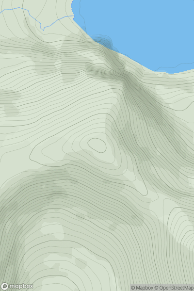 Thumbnail image for Carn na Criche [The Fannaichs] showing contour plot for surrounding peak